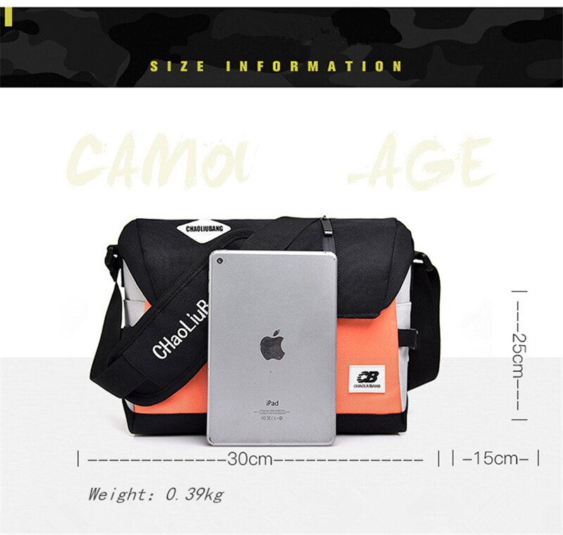 Men Crossbody Messenger Bags Oxford Water Repellent Sling Shoulder Travel Bag School Fashion Durable Sports Mountain Cycling Bag
