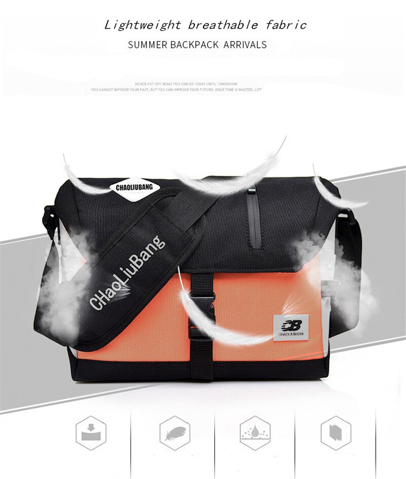 Men Crossbody Messenger Bags Oxford Water Repellent Sling Shoulder Travel Bag School Fashion Durable Sports Mountain Cycling Bag