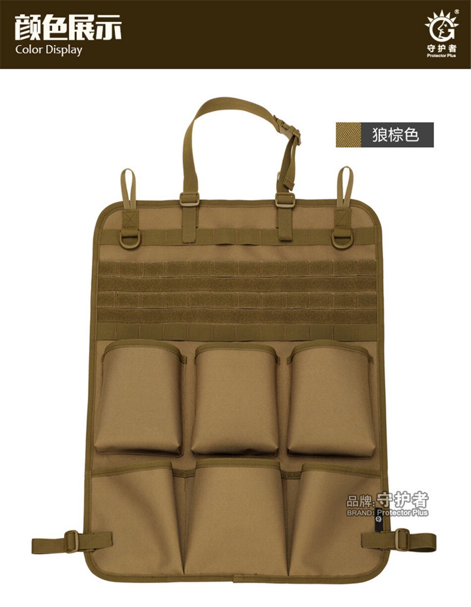 Multipurpose Hanging Bag Car Seat Back Storage Bag Camo Tactical Vehicle Hanging Bags Camping Wall Mounted Tool Accessory Pocket