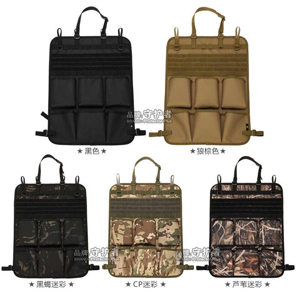 Multipurpose Hanging Bag Car Seat Back Storage Bag Camo Tactical Vehicle Hanging Bags Camping Wall Mounted Tool Accessory Pocket