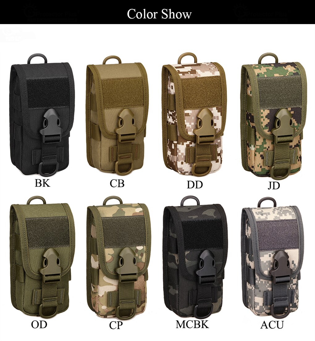 Tactical Tool Package Waerproof Nylon 5.8 Inch Full-Cover Mobile Phone Case Outdoor Sports Running Trekking Small Crossbody Bags