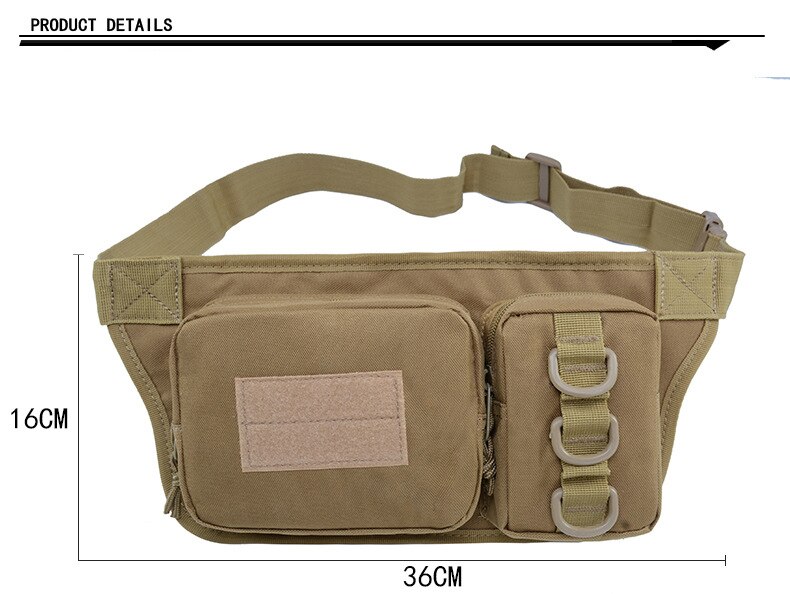 Outdoor Sports Waterproof Tactical Waist Bag Utility Riding Multi-pockets Card Phone Bags Camouflage Cycling Running Hiking Bags