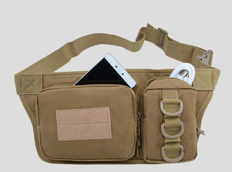 Outdoor Sports Waterproof Tactical Waist Bag Utility Riding Multi-pockets Card Phone Bags Camouflage Cycling Running Hiking Bags