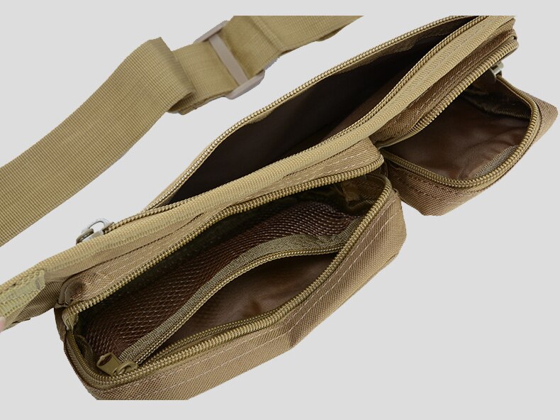 Outdoor Sports Waterproof Tactical Waist Bag Utility Riding Multi-pockets Card Phone Bags Camouflage Cycling Running Hiking Bags