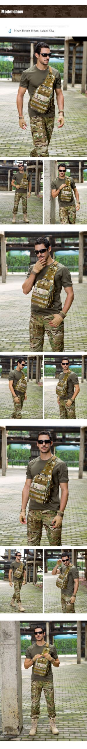 Tactical Military Bag Camping Hiking Outdoor Travel Backpack Nylon Single Shoulder backpack Cycling Assault Crossbody Chest Bags