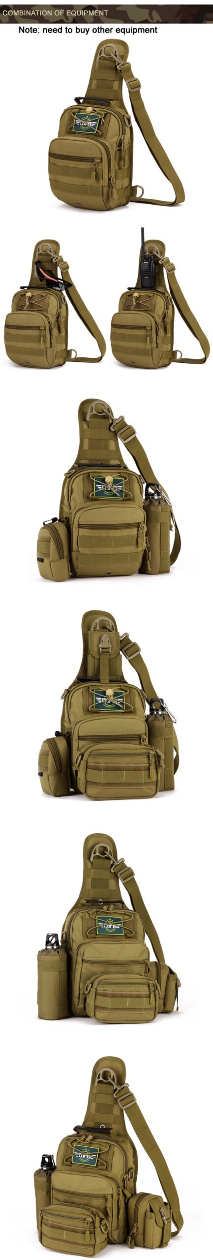 Tactical Military Bag Camping Hiking Outdoor Travel Backpack Nylon Single Shoulder backpack Cycling Assault Crossbody Chest Bags