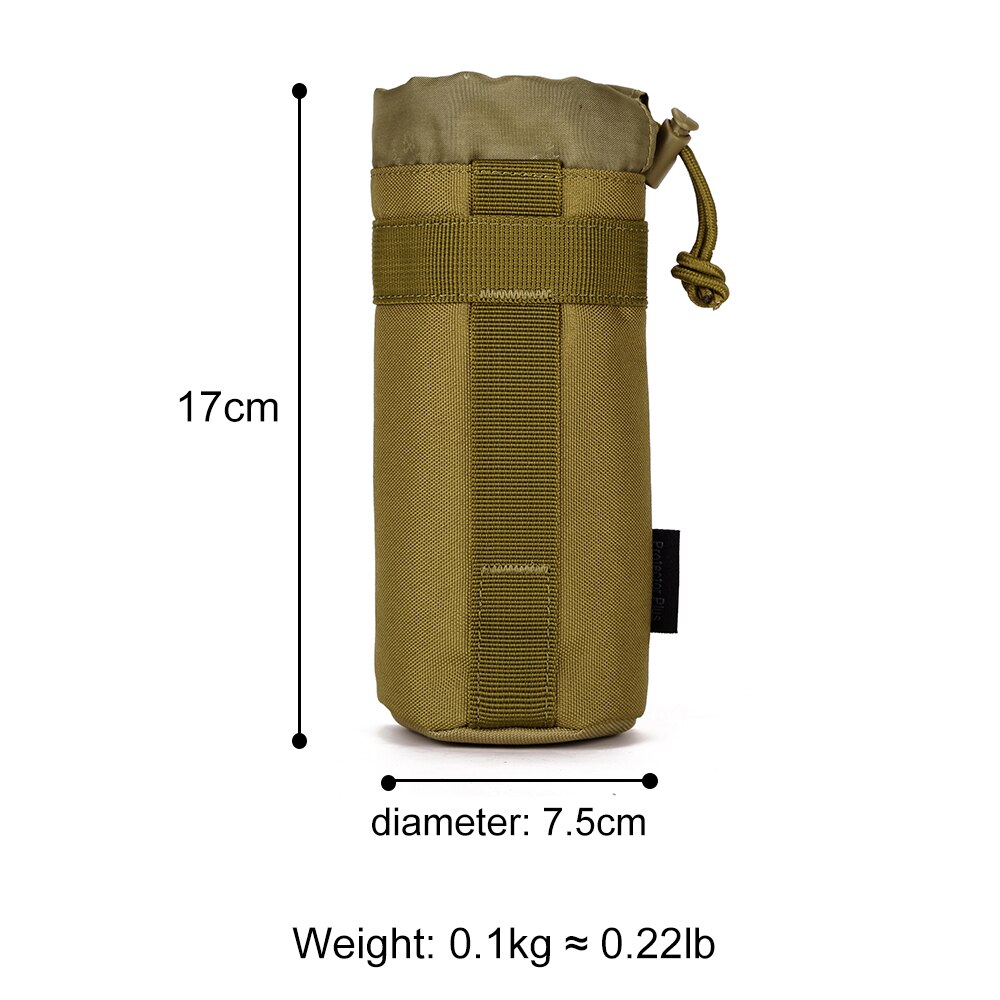 Military Tactical Molle Accessories Kettle Pouch Water Bottle  Camouflage Outdoor Camping Travel Hunting Durable Drawstring Bags