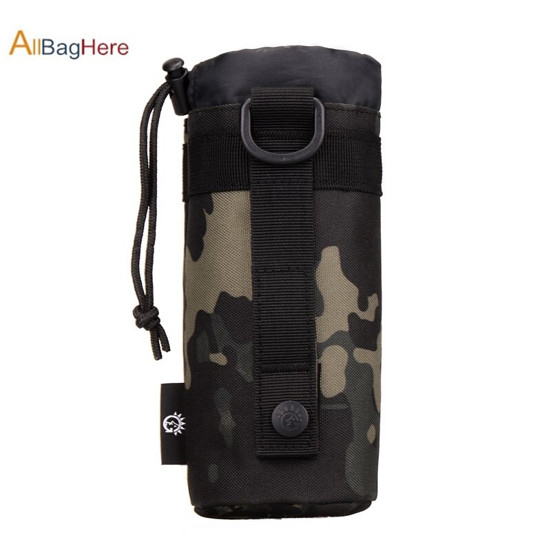Military Tactical Molle Accessories Kettle Pouch Water Bottle  Camouflage Outdoor Camping Travel Hunting Durable Drawstring Bags