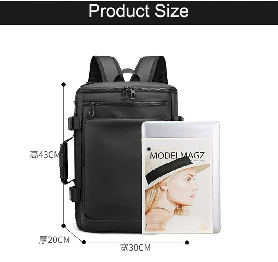 Multifunctional business Travel Backpack Large Capacity Nylon Waterproof Travel Bag Handbag Shoulder Bag Student Schoolbag