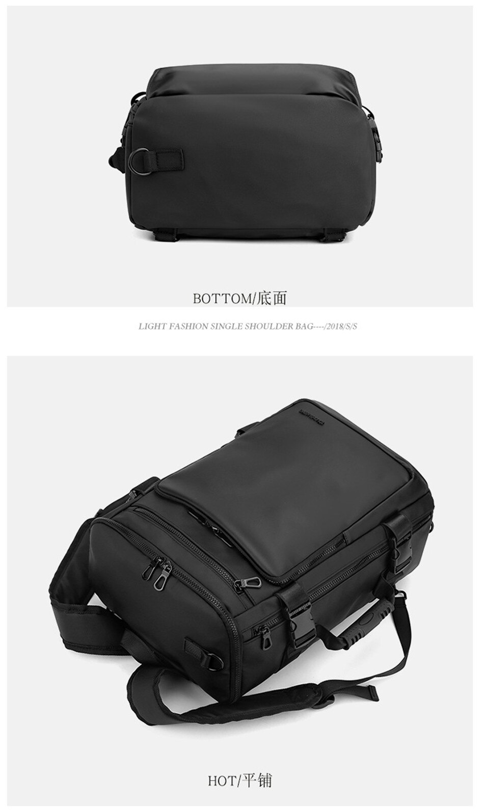 Multifunctional business Travel Backpack Large Capacity Nylon Waterproof Travel Bag Handbag Shoulder Bag Student Schoolbag