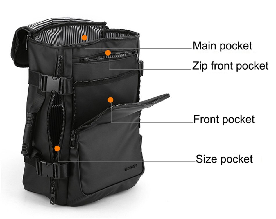 Multifunctional business Travel Backpack Large Capacity Nylon Waterproof Travel Bag Handbag Shoulder Bag Student Schoolbag