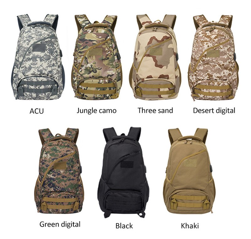 Men Military Rucksacks Oxford Waterproof Tactical Backpack Camouflage Outdoor Sports Hiking Camping Hunting Travel Trekking Bags
