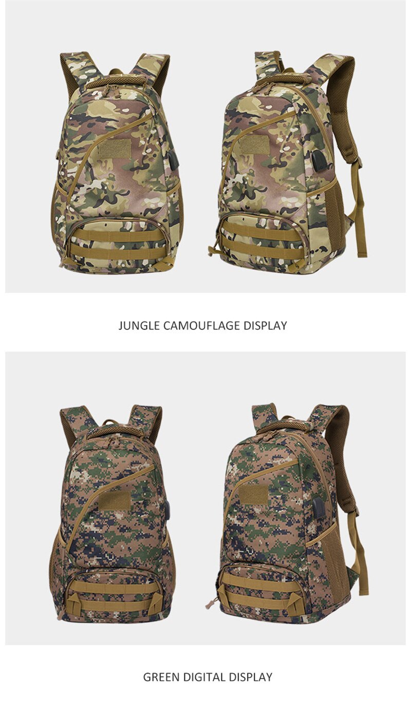 Men Military Rucksacks Oxford Waterproof Tactical Backpack Camouflage Outdoor Sports Hiking Camping Hunting Travel Trekking Bags