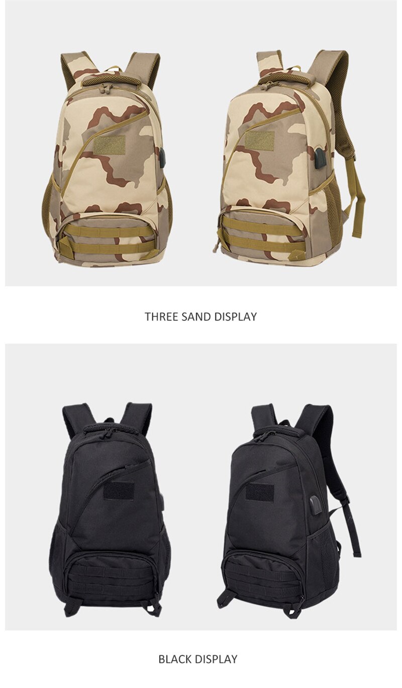 Men Military Rucksacks Oxford Waterproof Tactical Backpack Camouflage Outdoor Sports Hiking Camping Hunting Travel Trekking Bags