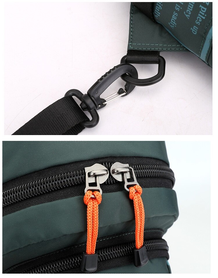 Men's Waterproof Nylon Small Chest Bag Multi-function Light School Pack Fashion Printing Travel Sports Shoulder Sling Backpack