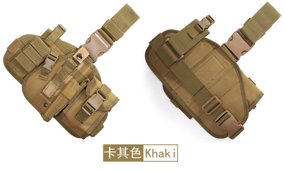 Tactical Gun Holster Army Multi-function Leg Hanger Tied Leg Pistol Protective Handgun Camouflage Holster Hunting Gear Outdoor