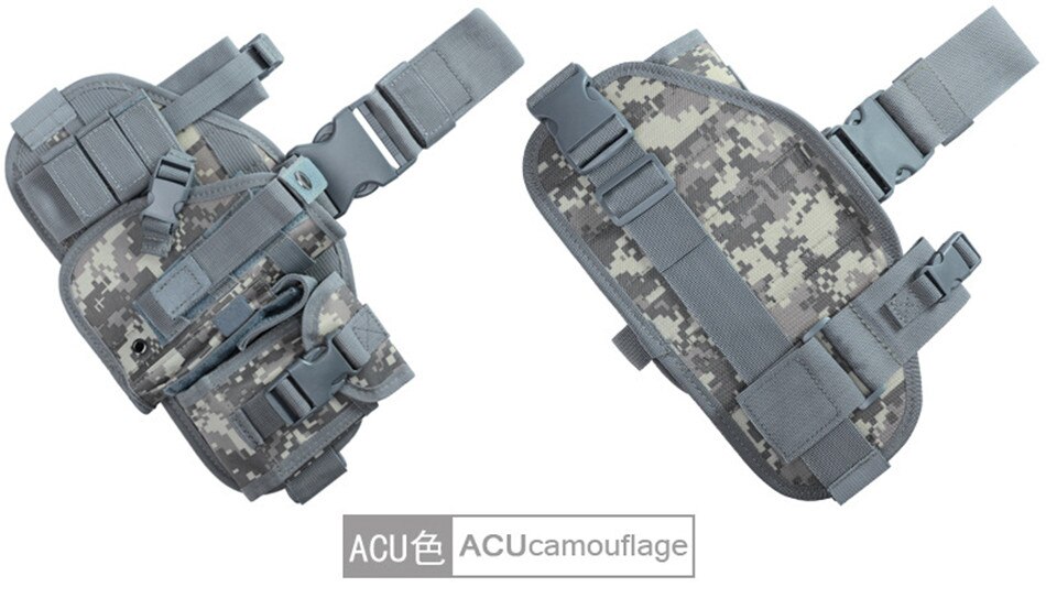 Tactical Gun Holster Army Multi-function Leg Hanger Tied Leg Pistol Protective Handgun Camouflage Holster Hunting Gear Outdoor