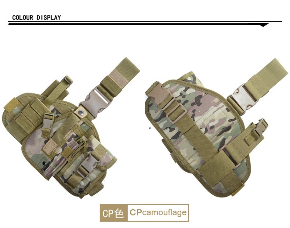 Tactical Gun Holster Army Multi-function Leg Hanger Tied Leg Pistol Protective Handgun Camouflage Holster Hunting Gear Outdoor