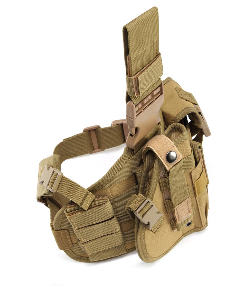 Tactical Gun Holster Army Multi-function Leg Hanger Tied Leg Pistol Protective Handgun Camouflage Holster Hunting Gear Outdoor