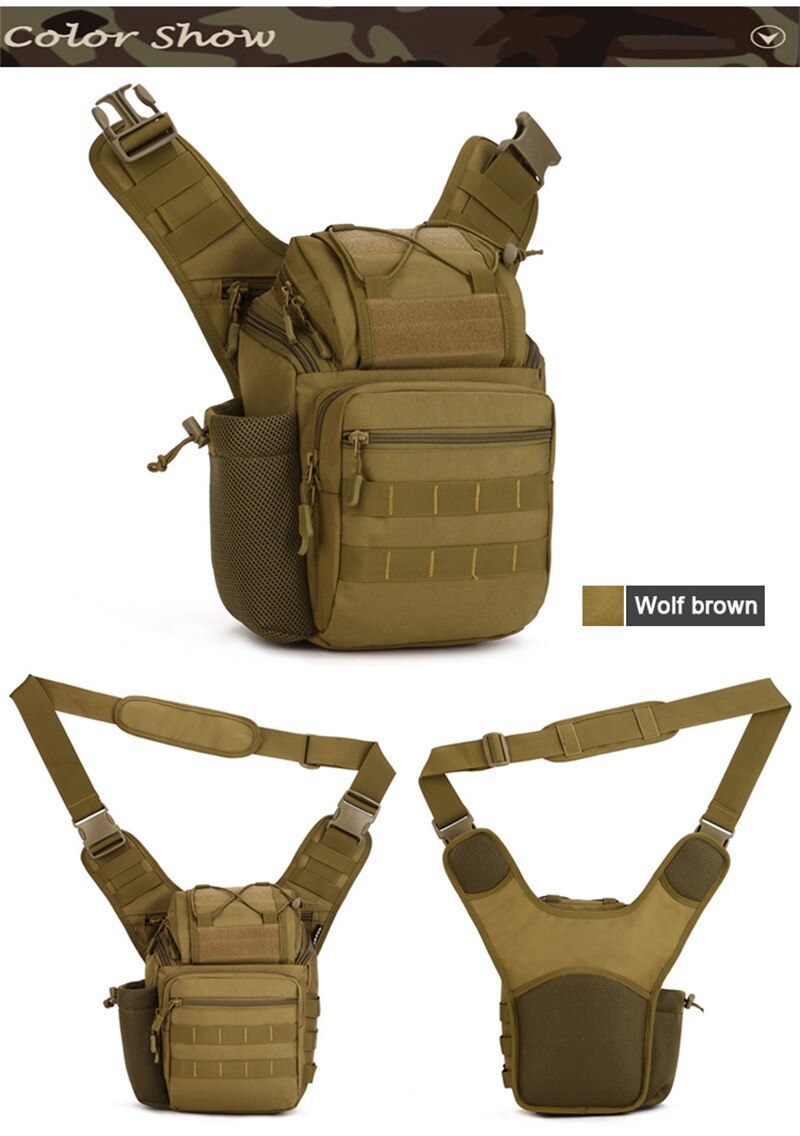 Military Men Shoulder Bag Travel DSLR Camera Crossbody Bag Fashion Nylon Waterproof Hiking Sports Messenger Bags Male Cross Body