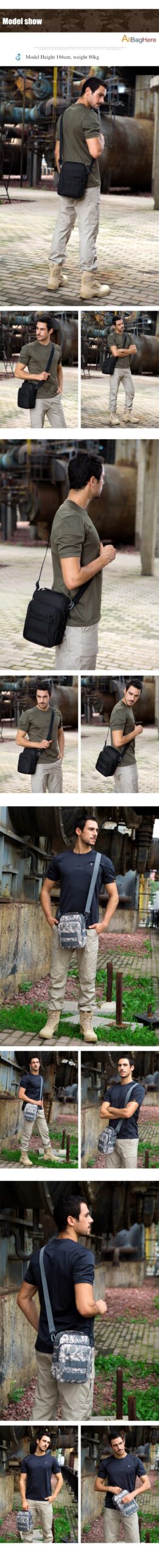 Tactical Crossbody Bag Men's Handbag Waterproof Crossbody Outdoor Sport Riding Travel Hunting Hiking Cycling Small Messenger Bag