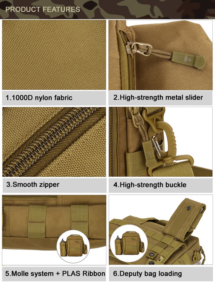 Tactical Crossbody Bag Men's Handbag Waterproof Crossbody Outdoor Sport Riding Travel Hunting Hiking Cycling Small Messenger Bag