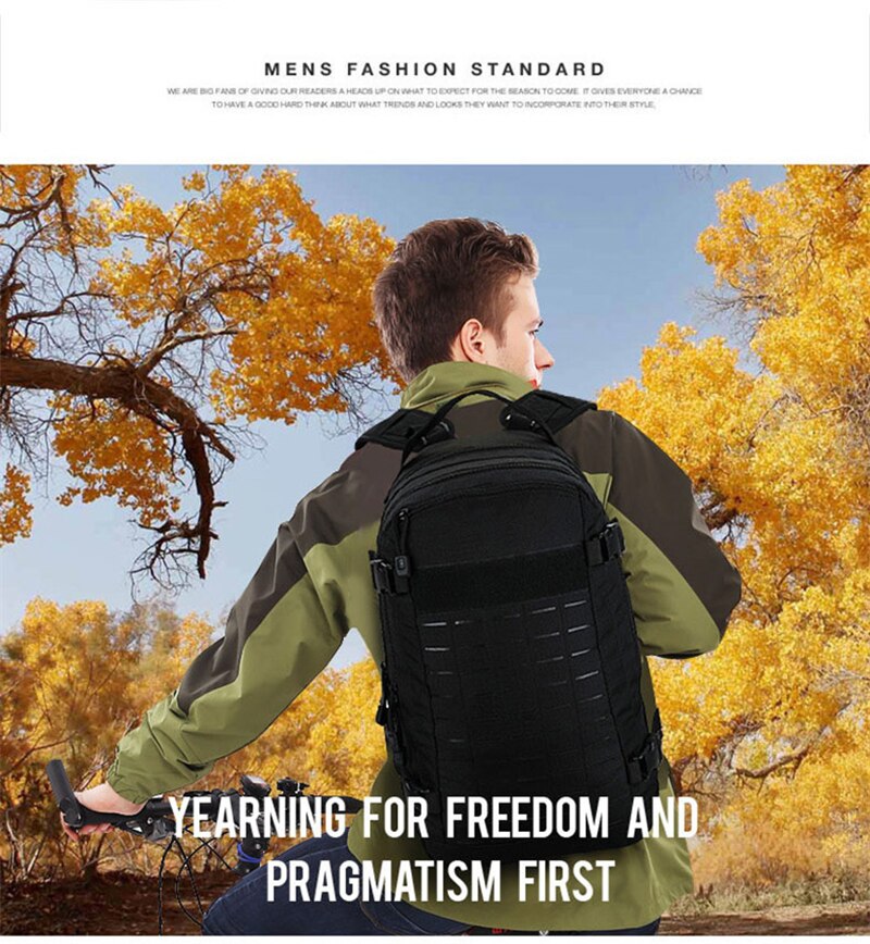 40L Camping Hiking Backpack Military Tactical Outdoor Rucksack Waterproof Oxford Army Molle System Bags Assault For Hunting Pack