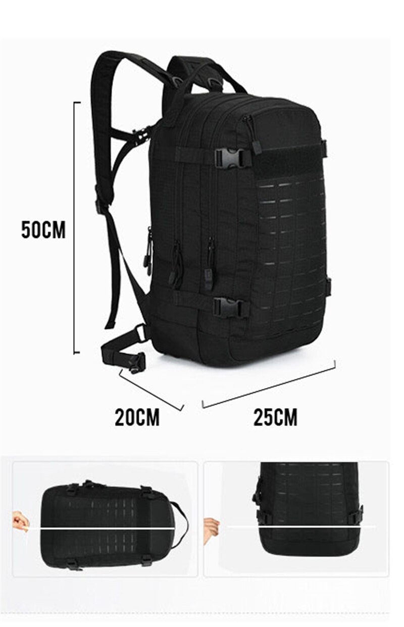 40L Camping Hiking Backpack Military Tactical Outdoor Rucksack Waterproof Oxford Army Molle System Bags Assault For Hunting Pack
