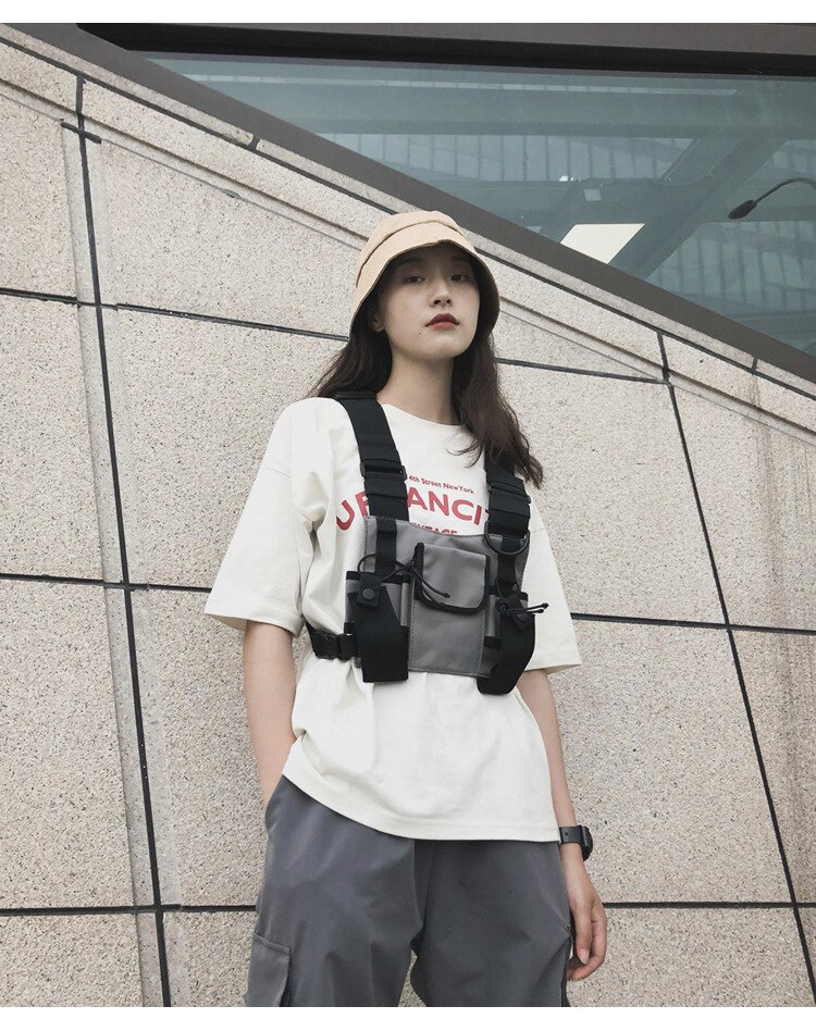 New Functional Fashion Chest Bag Men Women Hip Hop Harness Chest Rig Bags Waterproof Outdoor Sports Hunting Hiking Tactical Pack
