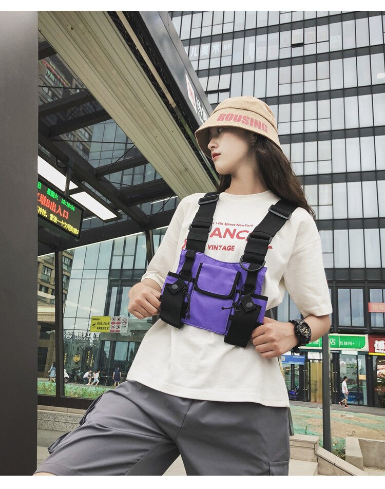 New Functional Fashion Chest Bag Men Women Hip Hop Harness Chest Rig Bags Waterproof Outdoor Sports Hunting Hiking Tactical Pack