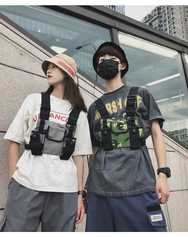 New Functional Fashion Chest Bag Men Women Hip Hop Harness Chest Rig Bags Waterproof Outdoor Sports Hunting Hiking Tactical Pack