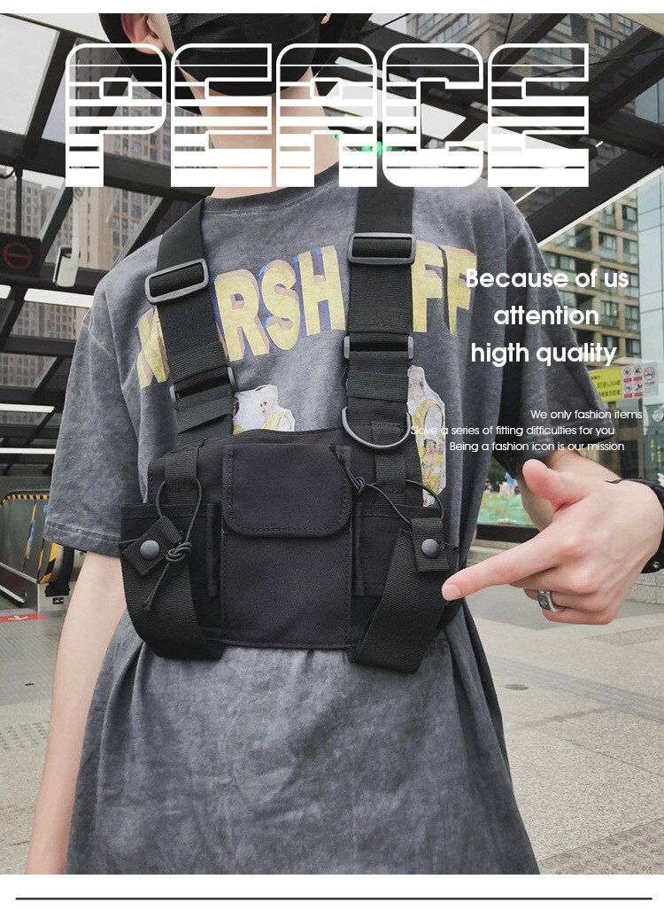 New Functional Fashion Chest Bag Men Women Hip Hop Harness Chest Rig Bags Waterproof Outdoor Sports Hunting Hiking Tactical Pack