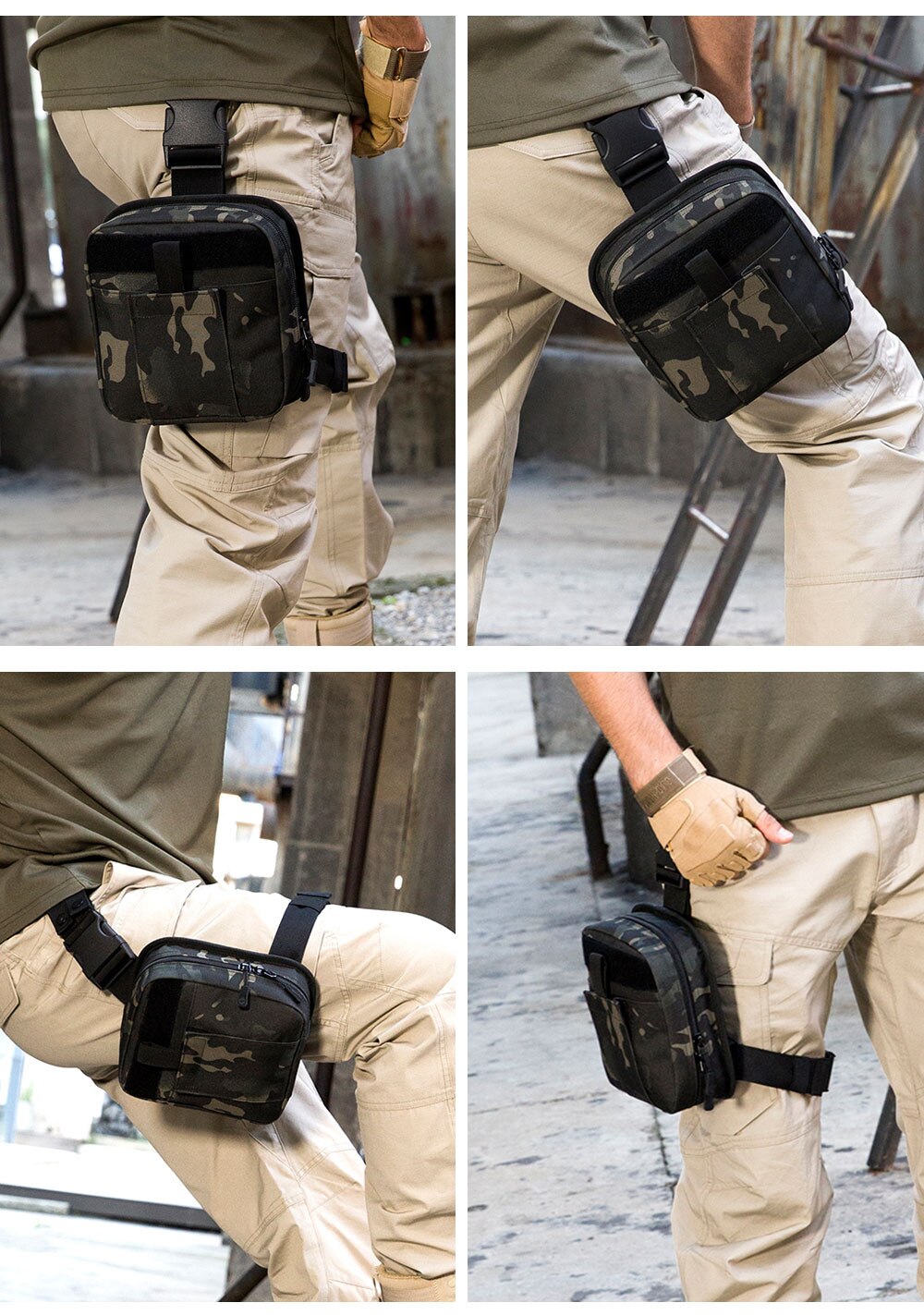 Outdoor Tactical Leg Pouch West Bag Waterproof Military Molle System First Aid Set Medical Pouch Hiking Hunting Trekking Leg Bag