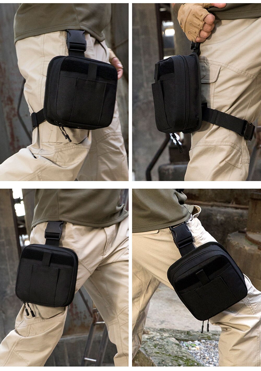 Outdoor Tactical Leg Pouch West Bag Waterproof Military Molle System First Aid Set Medical Pouch Hiking Hunting Trekking Leg Bag