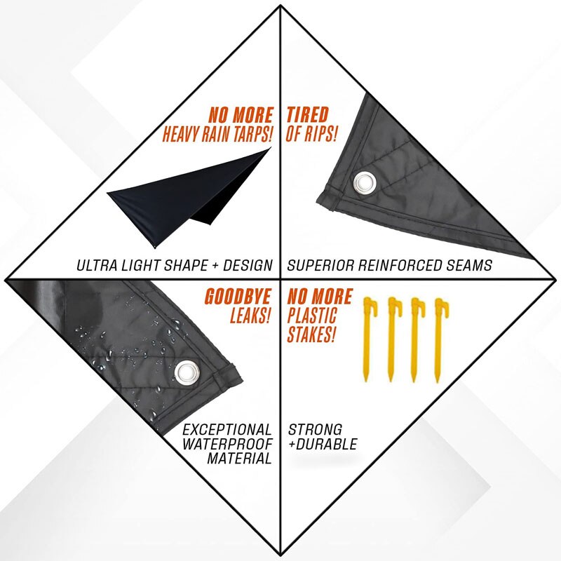 Awning Waterproof Tarp Tent Shade Ultralight Garden Canopy Sunshade Outdoor Camping Hammock Tourist Beach Sun Shelter