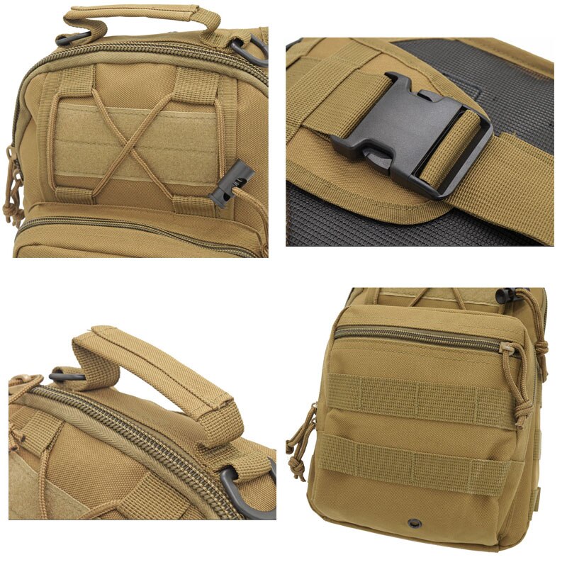 New Outdoor Shoulder Chest Military Backpack Camping Travel Hiking Trekking Bag 10 Colors Waterproof Crossbody Molle Sports Bags
