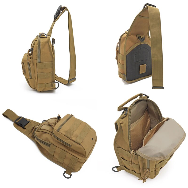 New Outdoor Shoulder Chest Military Backpack Camping Travel Hiking Trekking Bag 10 Colors Waterproof Crossbody Molle Sports Bags