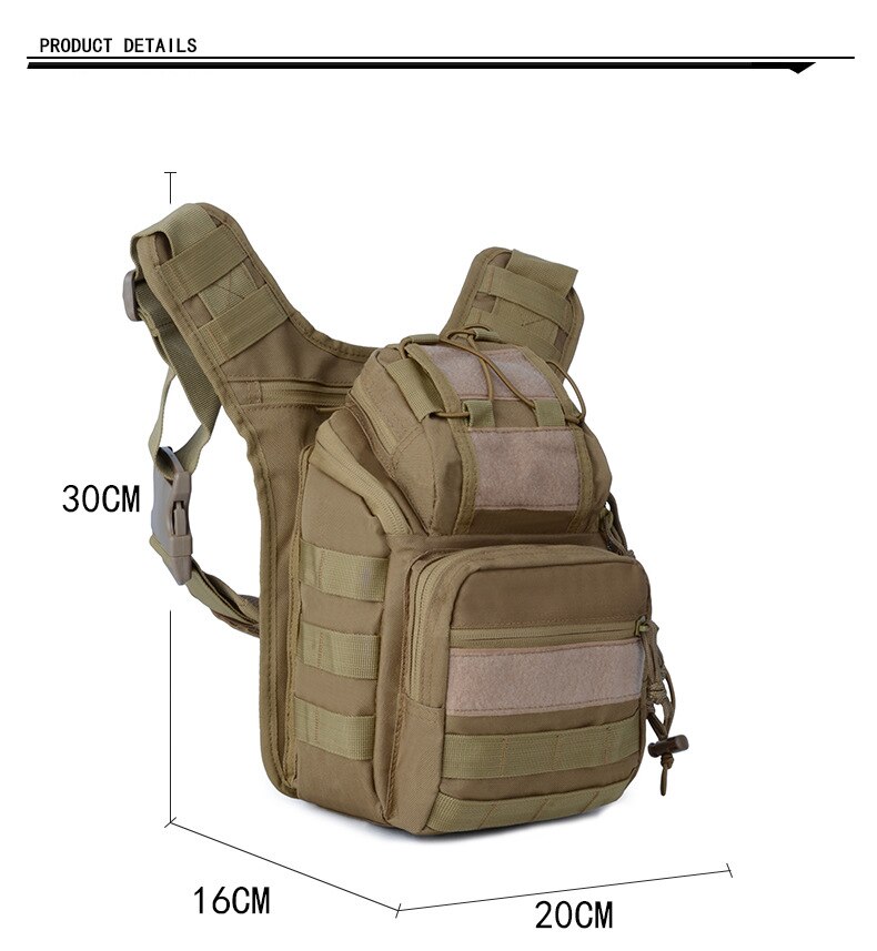 Outdoor Shoulder Chest Military Backpack Multifunctional Travel Hiking Trekking Bag Camo Waterproof Molle Sports SLR Camera Bags