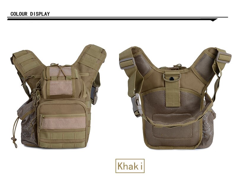 Outdoor Shoulder Chest Military Backpack Multifunctional Travel Hiking Trekking Bag Camo Waterproof Molle Sports SLR Camera Bags