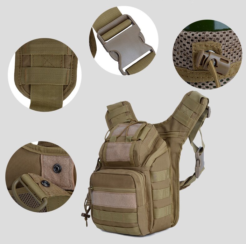 Outdoor Shoulder Chest Military Backpack Multifunctional Travel Hiking Trekking Bag Camo Waterproof Molle Sports SLR Camera Bags