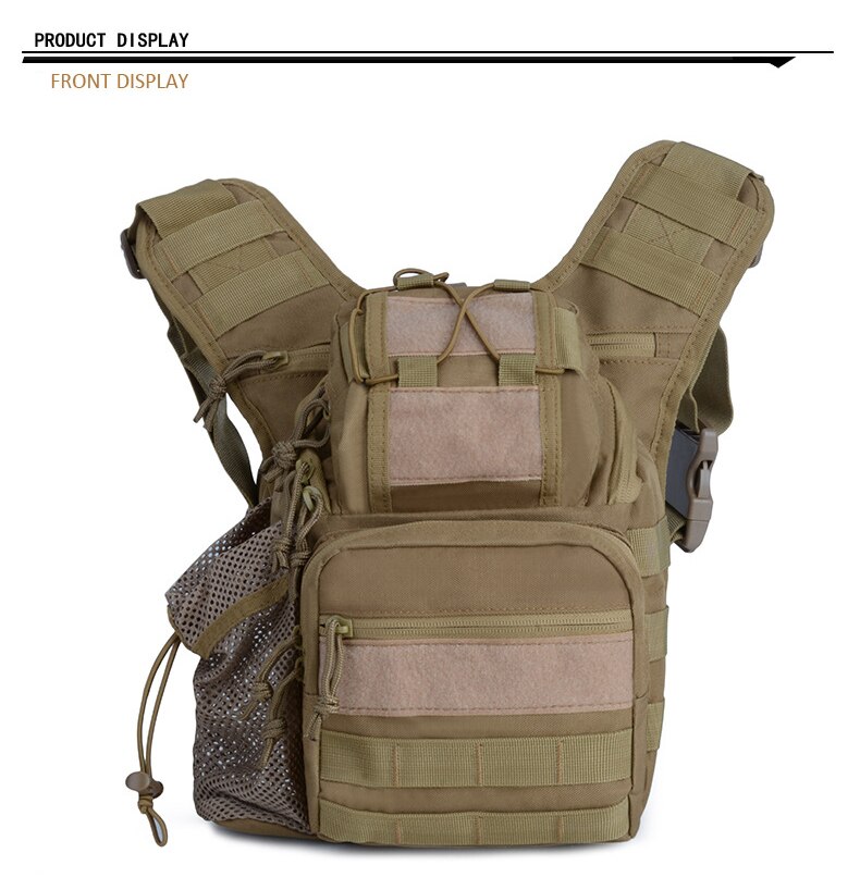 Outdoor Shoulder Chest Military Backpack Multifunctional Travel Hiking Trekking Bag Camo Waterproof Molle Sports SLR Camera Bags