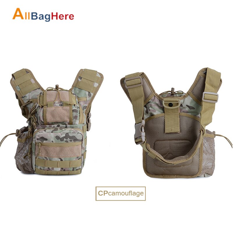 Outdoor Shoulder Chest Military Backpack Multifunctional Travel Hiking Trekking Bag Camo Waterproof Molle Sports SLR Camera Bags