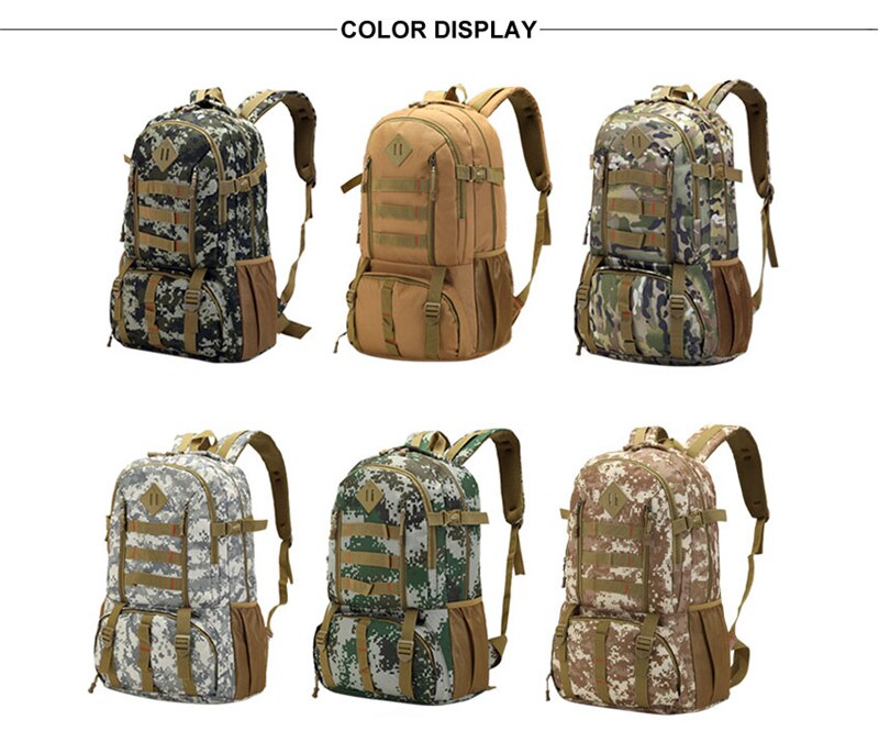 Camouflage Outdoor Military Backpack Men Sport Molle Army Tactical Bag Tourist Oxford Waterproof Hiking Camping Travel Backpacks