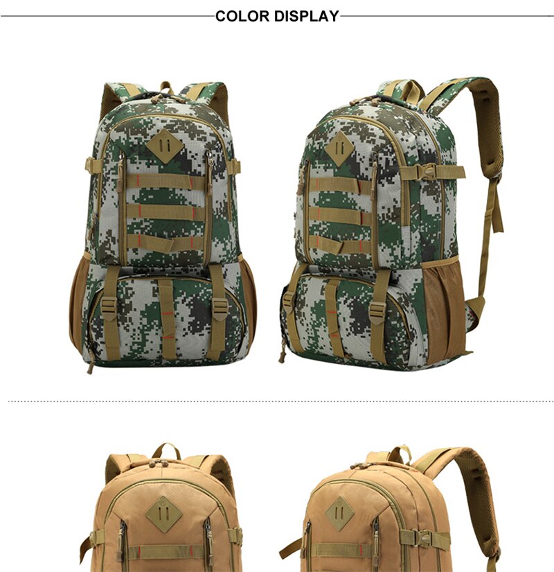 Camouflage Outdoor Military Backpack Men Sport Molle Army Tactical Bag Tourist Oxford Waterproof Hiking Camping Travel Backpacks