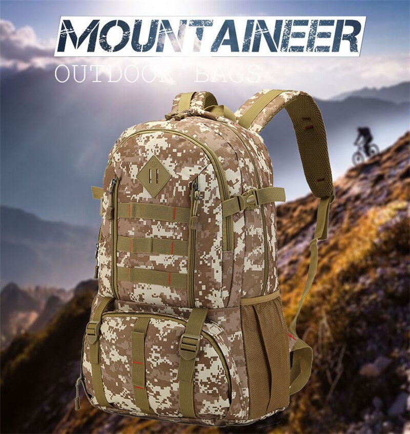 Camouflage Outdoor Military Backpack Men Sport Molle Army Tactical Bag Tourist Oxford Waterproof Hiking Camping Travel Backpacks