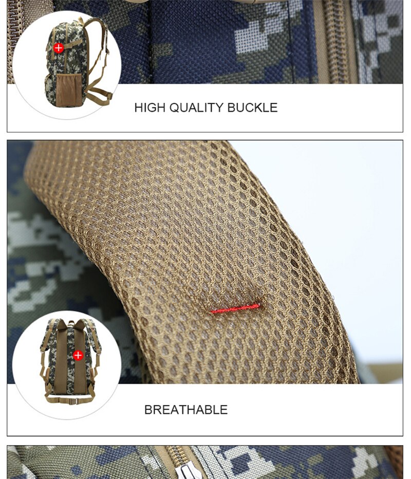 Camouflage Outdoor Military Backpack Men Sport Molle Army Tactical Bag Tourist Oxford Waterproof Hiking Camping Travel Backpacks