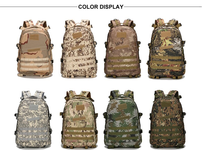 Outdoor Molle Tactical Backpack Men Climbing Travel Sports Army Military Bags Hiking Trekking Oxford Waerproof Tourist Rucksacks
