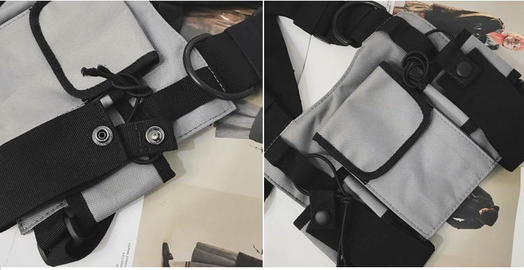 Waterproof Functional Fashion Chest Bag Men Women Hip Hop Harness Chest Rig Bags Vest Sport Hunting Tactical Package Bullet Pack