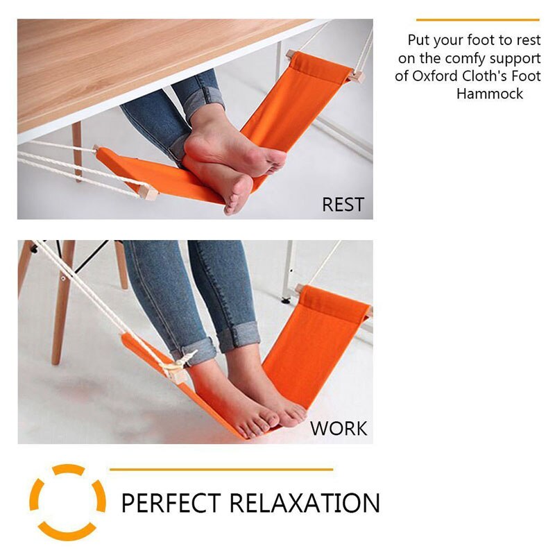 ZOWEE Desk Feet Hammock Foot Chair Care Tool The Foot Hammock Outdoor Rest Cot Portable Office Foot Hammock Mini Feet Rest