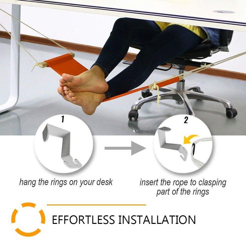 ZOWEE Desk Feet Hammock Foot Chair Care Tool The Foot Hammock Outdoor Rest Cot Portable Office Foot Hammock Mini Feet Rest